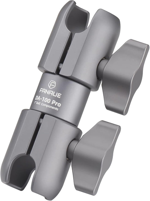FANAUE Composite Double Socket Swivel Arm,DA-100PRO 3.7" Length, Aluminum Construction, Compatible with RAM Mounts B Size 1" Ball Components...