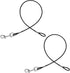 2 Pack Chew Proof Dog Leash Extension Metal Cable Lead, Heavy Duty Leash Non-Tangle Connect Leash for Any Leash & Collar & Harness, Black Dog Leas...