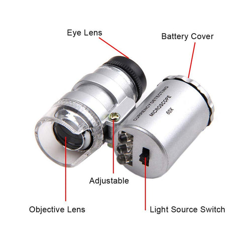 Diamond Tester?60X LED Magnifying Glasses Jeweler Tool Kit Combo?for Novice and Expert - Diamond Selector II 9V Battery Included(Diamond Tester+)...