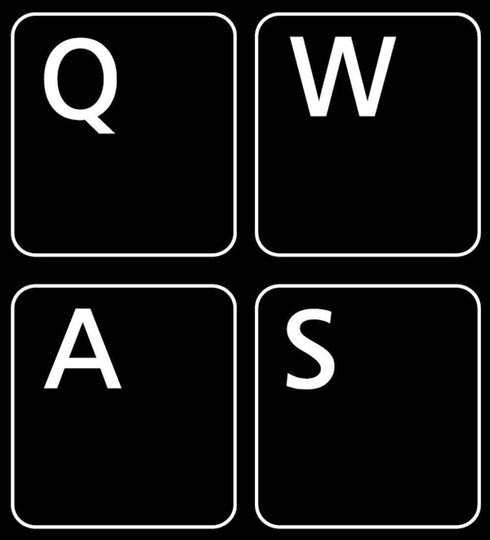 English US Non Transparent Keyboard Stickers Black Background 11x13mm...