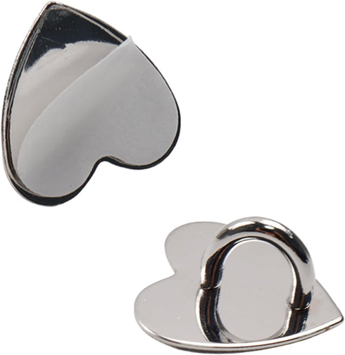 12Pcs Phone Charm Hook Adhesive Metal Phone Finger Grip Hook Cell Phone Ring Holder Stand for DIY Accessories (Silver, Heart Shaped)......