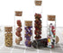 10Pcs 60ml Glass Test Tubes with Cork Stoppers Empty Refillable Clear Flat Borosilicate Glass Bottles Vials Jars for Beads Candy Storage Party Fav...