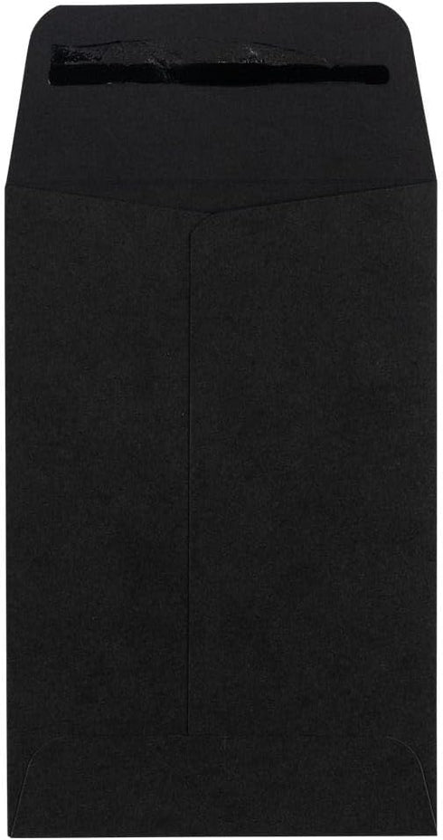 LUXPaper #4 Coin Envelopes | 3'' x 4 1/2" | Midnight Black | 80lb. Text | 50 Qty...
