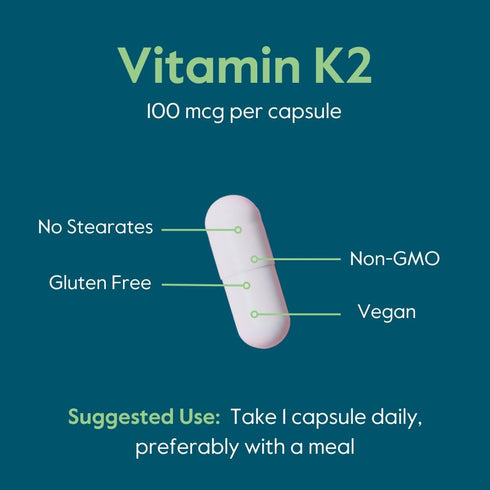 BESTVITE Vitamin K2 100 mcg as MK-7 w/Patented K2VITAL (120 Vegetarian Capsules) - No Stearates - Vegan - Non GMO - Gluten Free...