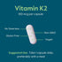 BESTVITE Vitamin K2 100 mcg as MK-7 w/Patented K2VITAL (120 Vegetarian Capsules) - No Stearates - Vegan - Non GMO - Gluten Free...