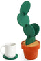 Coasters DIY Cactus Coaster Set of 6 Pieces with Flowerpot Holder for Drinks Novelty Gift for Home Office Bar Decor and Improvement, Sirensky Bran...
