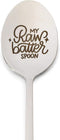 Engraved Stainless Steel Spoon with Gift Box, My Raw Batter Spoon (7.8 In)...