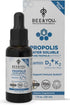 BEE and You Liquid Propolis Extract, Water Soluble, Vitamins D3+K2, High Potency, Immune Support Supplement, Sore Throat Relief, Antioxidants, Ket...