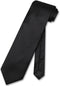 Vesuvio Napoli NeckTie Solid BLACK Color Men's Neck Tie...