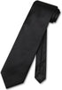 Vesuvio Napoli NeckTie Solid BLACK Color Men's Neck Tie...