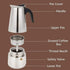kkhouse Stainless Steel Coffee Pot Mocha Espresso Latte Percolator Stove Coffee Maker Pot Percolator Drink Tool Cafetiere Latte Stovetop (100ml)...