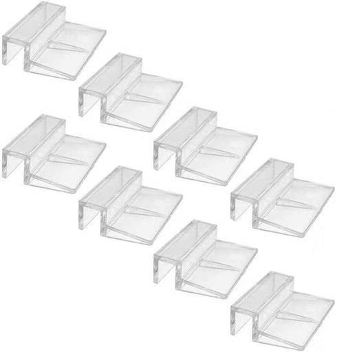 Teensery 8 Pcs Aquarium Glass Cover Clip Clear Acrylic Fish Tank Glass Cover Support Holder Aquarium Lid Clip Clamp for Rimless Aquariums (10 MM)...