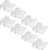 Teensery 8 Pcs Aquarium Glass Cover Clip Clear Acrylic Fish Tank Glass Cover Support Holder Aquarium Lid Clip Clamp for Rimless Aquariums (10 MM)...