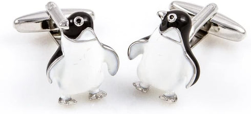 Penguin Formal Happy Dancing Feet Pair Cufflinks in a Presentation Gift Box & Polishing Cloth...