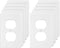 1-Gang Duplex Outlet Wall Plate Cover for Electrical outlets Unbreakable Polycarbonate Thermoplastic Outlet Cover Plate Receptacle Cover, Light Sw...