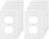 1-Gang Duplex Outlet Wall Plate Cover for Electrical outlets Unbreakable Polycarbonate Thermoplastic Outlet Cover Plate Receptacle Cover, Light Sw...