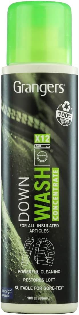 Grangers Down Wash/Detergent for Down Insulated Clothing, Sleeping Bags and Bedding (12 Washes), 10 oz...