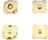 Hahiyo 19.1mm Length Magnetic Buttons Close Effortlessly Strong Bond Manageable Apart Easy Glue Sew-On Fastener Snap Clasps Gold 12 Pieces for Clo...