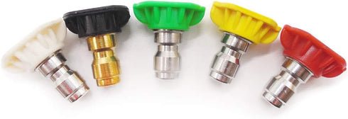 Pressure Washer Accessories Kit, 5 Power Washer Spray Nozzle Tips, Quick Connecting Pivoting Coupler, 1/4” 4500 PSI 6-Pack...