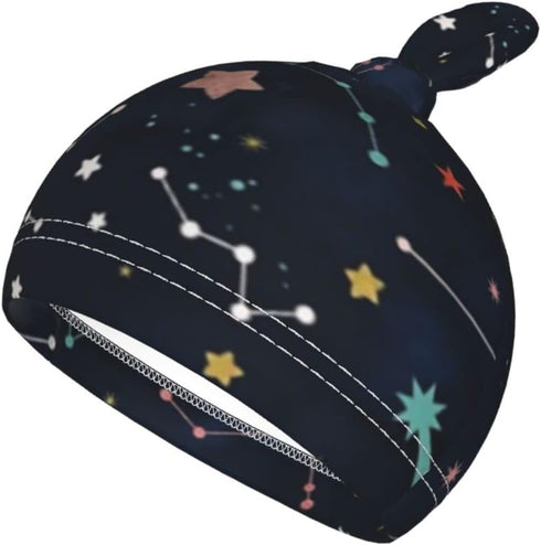 Space Galaxy Constellation Swaddle with Beanie Set, Soft and Stretchy Space Baby Stuff Blanket Swaddle Sleep Sack for Newborn Boy and Girl...