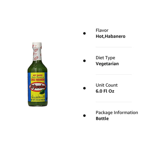 El Yucateco Salsa Picante Verde de Chile Habanero, 8 Ounce (2 Pack)...