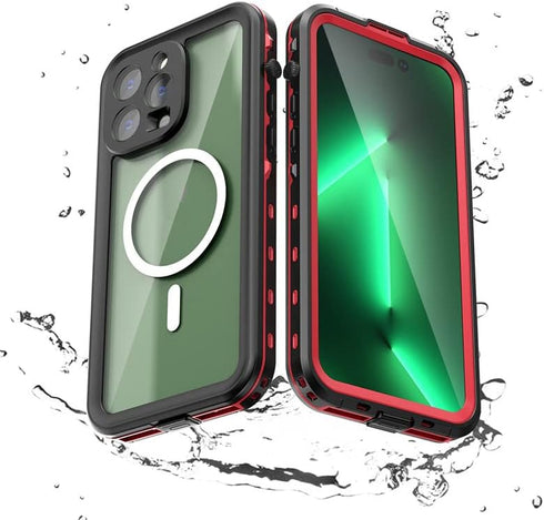 Waterproof Case for iPhone 14 Pro Max, Fully Sealed Underwater IP68 Waterproof Shockproof Dustproof Built-in Screen Protector Clear Cover Compatib...