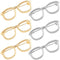 LUOZZY 6pcs Alloy Eyeglasses Shaped Brooches Frame Round Glasses Style Brooches Eyewear Lapel Pin for Women Dress Suit Shirt Collar Jewelry Access...