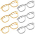 LUOZZY 6pcs Alloy Eyeglasses Shaped Brooches Frame Round Glasses Style Brooches Eyewear Lapel Pin for Women Dress Suit Shirt Collar Jewelry Access...
