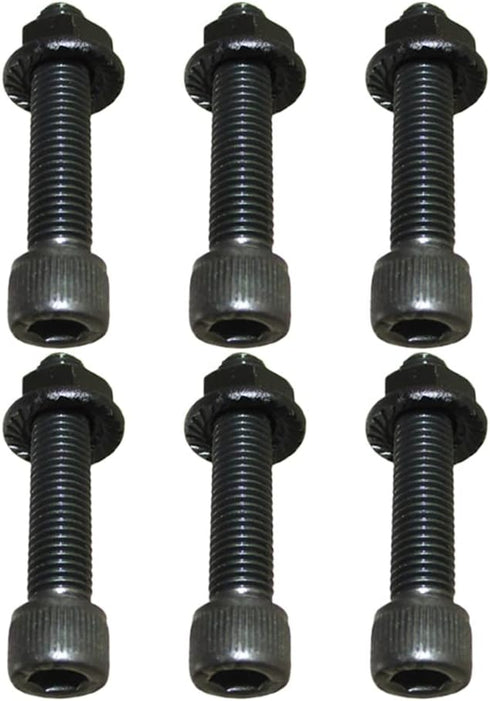 6pcs 1/4-28 x 1.25 Racing Wheel Stud Bolt Serrated Hex Flange Nut for Racing Go Kart...