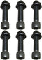 6pcs 1/4-28 x 1.25 Racing Wheel Stud Bolt Serrated Hex Flange Nut for Racing Go Kart...