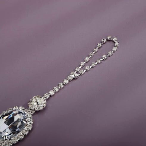 Xerling Crystal Ankle Bracelets with Toe Ring Bracelets Foot Chain Rhinestones Brides Foot Jewelry for Beach Lawn Wedding Women Barefoot Anklets 1...