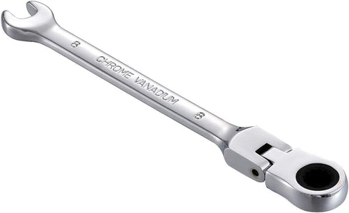 KATUR 8mm Ratcheting Wrench Set Flexible Pivoting Head Ratchet Combination Spanner Wrench Chrome Vanadium Steel Metric Tool (8mm)...