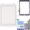 for White iPad 6 6th Gen 2018 (A1893 A1954) Touch Screen Digitizer Replacement Front Glass Assembly -Includes Camera Holder+PreInstalled Adhesive ...