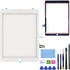 for White iPad 6 6th Gen 2018 (A1893 A1954) Touch Screen Digitizer Replacement Front Glass Assembly -Includes Camera Holder+PreInstalled Adhesive ...