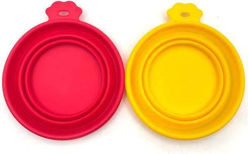 Large Collapsible Dog Cat Bowl Travel Water Food Bowls, 2 Pack Portable Foldable Pet Bowl for Walking Parking Outdoors Traveling...