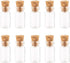 lasenersm 10Pcs/1ML Empty Sample Glass Bottles Jars Vials Case Container with Cork Stoppers for Message Weddings Wish Jewelry Party Favors,Transpa...