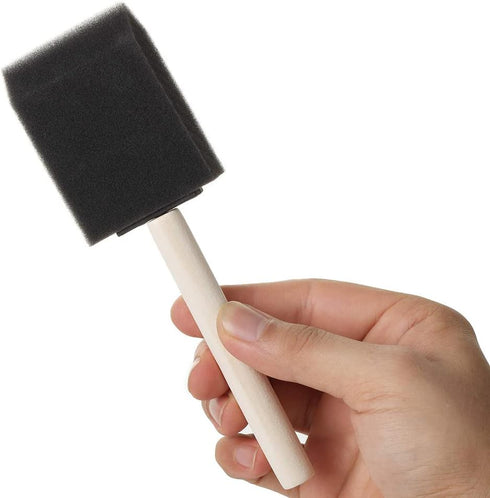 20 Pcs 2 Inch Foam Paint Brushes Wood Handle Sponge Brush Paint Sponges Painting Tools for Acrylic Painting Staining Varnishes...