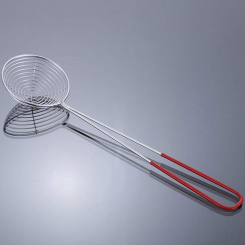 Draining Scoo p, Skimmer Slotted Spoon, Boba Pearl Scoo p Strainers, Mini Mesh Skimmer Spoon with Handle, Round Hot Pot Strainer for Kitchen Fryin...
