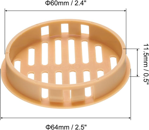 uxcell 20Pcs 60mm/2.4in Air Vents Circular Soffit Vents, Orange Plastic Soffit Vent Cover for Bathroom Home, Office, Kitchen, Cabinet, Wardrobe...