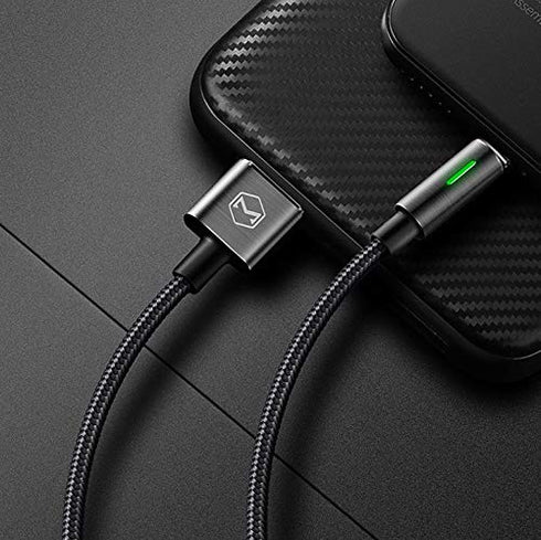 mcdodo Power Off/On Smart LED Auto Disconnect and Auto Recharge Nylon Braided Sync Charge USB Data 6FT/1.8M Cable Compatible New Phone List Below ...