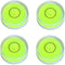 4Pcs Small Circular Bubble Levels with Double Sided Adhesive Bottom Mini Little Stick-on Bubble Spirit Level Measuring Layout Tools Levels (25x10m...