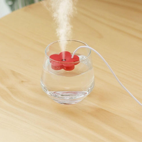 2Pcs USB Small Humidifier,Portable Creative Flower Humidifier,Easy to Use,Plastic Quiet Mini Humidifier Air Humidifier for Home Bedroom Office Des...