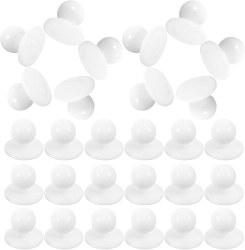 Chef Suit Buttons 100 Pcs Ball Plastic Buttons Chef Coat Stud Button Round Movable Jacket Chef Button for Chef Coat Uniform Jackets White Plastic ...