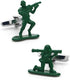 Soldiers Chess Cuff Links Green Color Contra Fighter Design Cufflinks With Gift Box...