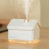 Desktop Humidifier, Snow House Humidifier 2 Speed Adjustment Portable Silent USB Plug In Gift with Night Light for Living Room (White)...