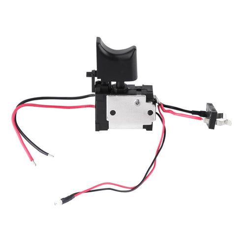 Electric Drill Switch, 7.2 V - 24 V Electric Power Tool, Lithium Battery Cordless Replacement Drill Speed Control Trigger Switch with Small Light ...