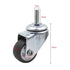 Luomorgo 8 Pcs 1" Caster Wheels Swivel Stem Casters for Small Tiny Shopping Cart Trolley Wheel, No Noise TPE M6 x 15mm Threaded Stem Caster, 141lb...