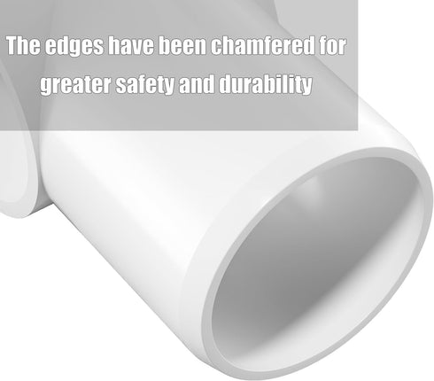 24 Pack 3 Way 1/2" Tee PVC Fittings, Heavy Duty PVC Pipe Fitting PVC Furniture Grade Fitting Connector for Water Supplies Build PVC Furniture DIY ...