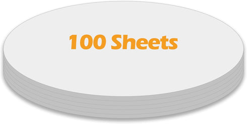Construction Paper Circles White Color 3 Inches, Origami Craft Paper 100 Sheets for Kids Arts and Crafts, School Crafting Supplies for Kids...
