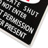 Warning Beware Of Dog Metal Sign No Trespassing Dog On Premises Stop Keep Gate Shut Do Not Enter Without Permission Or Owner Present, Suitable For...